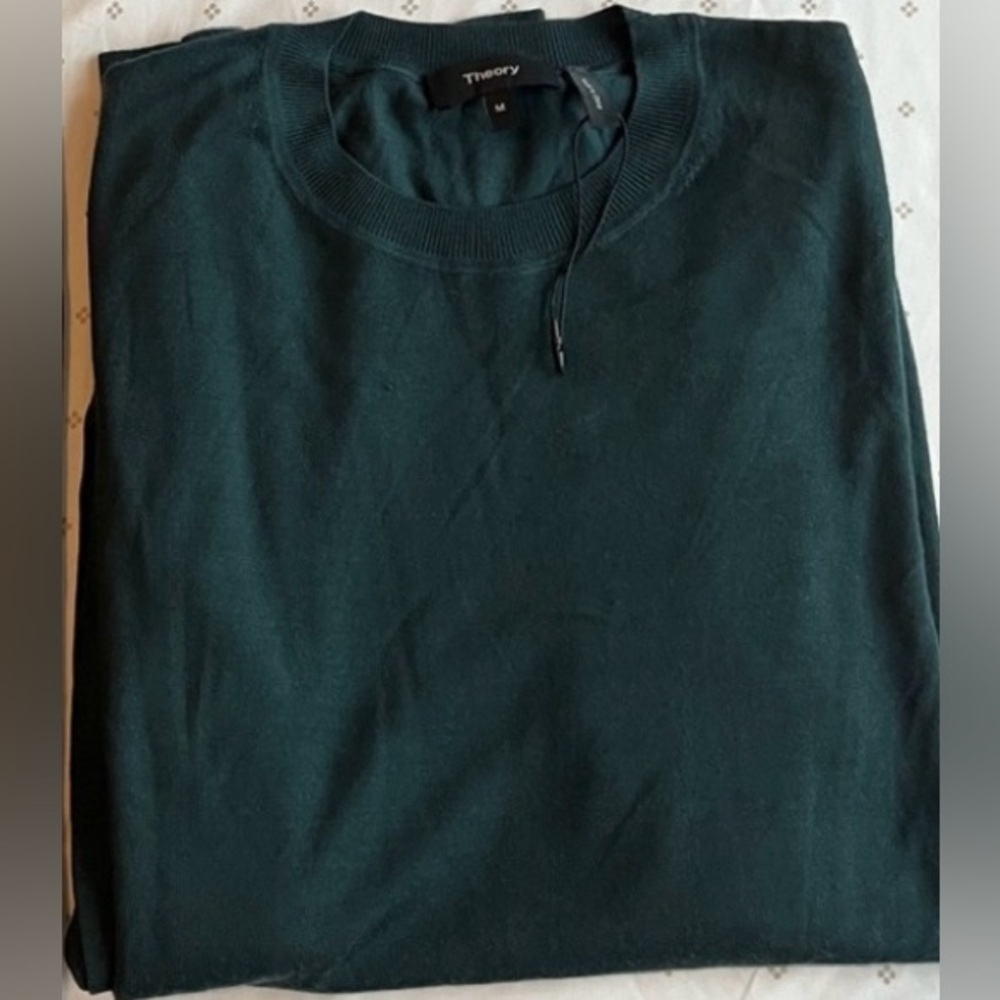 Brand newTheory Regal Wool sweater, size medium Green